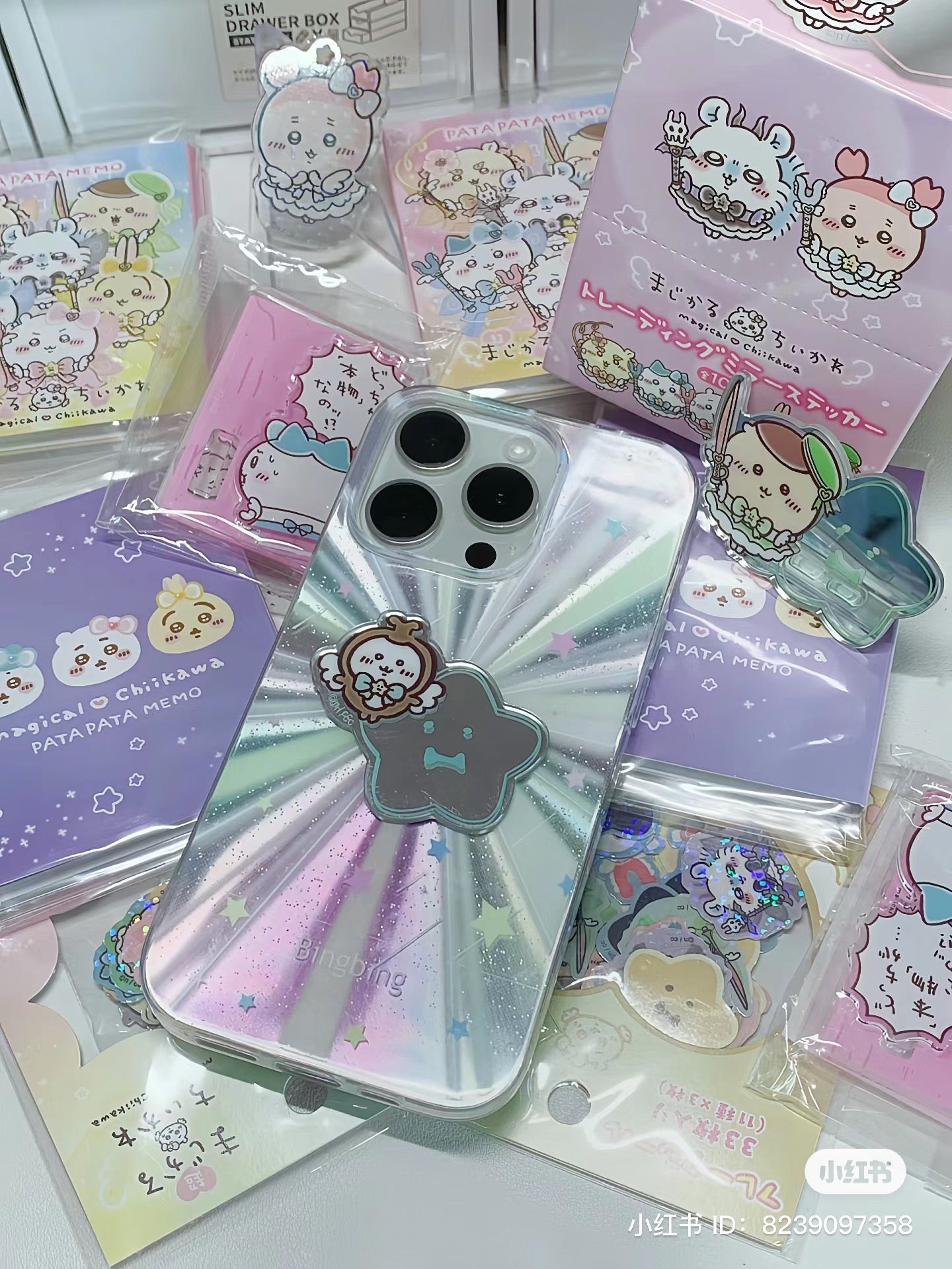 Chiikawa 吉伊卡哇|魔法少女爱心镜面贴纸盲盒/手机贴|1枚入