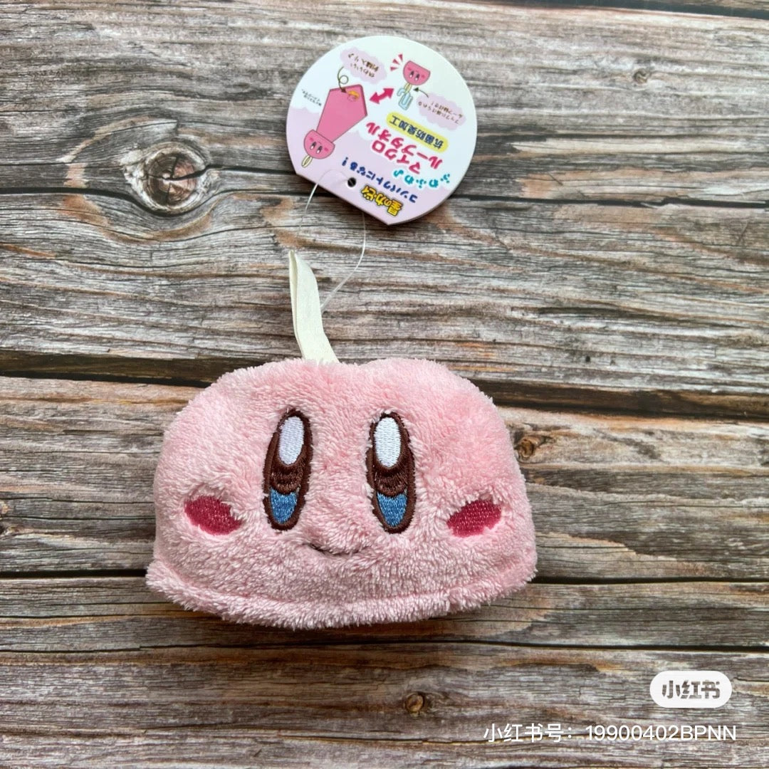Kirby星之卡比|粉色微笑卡比擦手巾/可收纳毛巾|约9×12cm