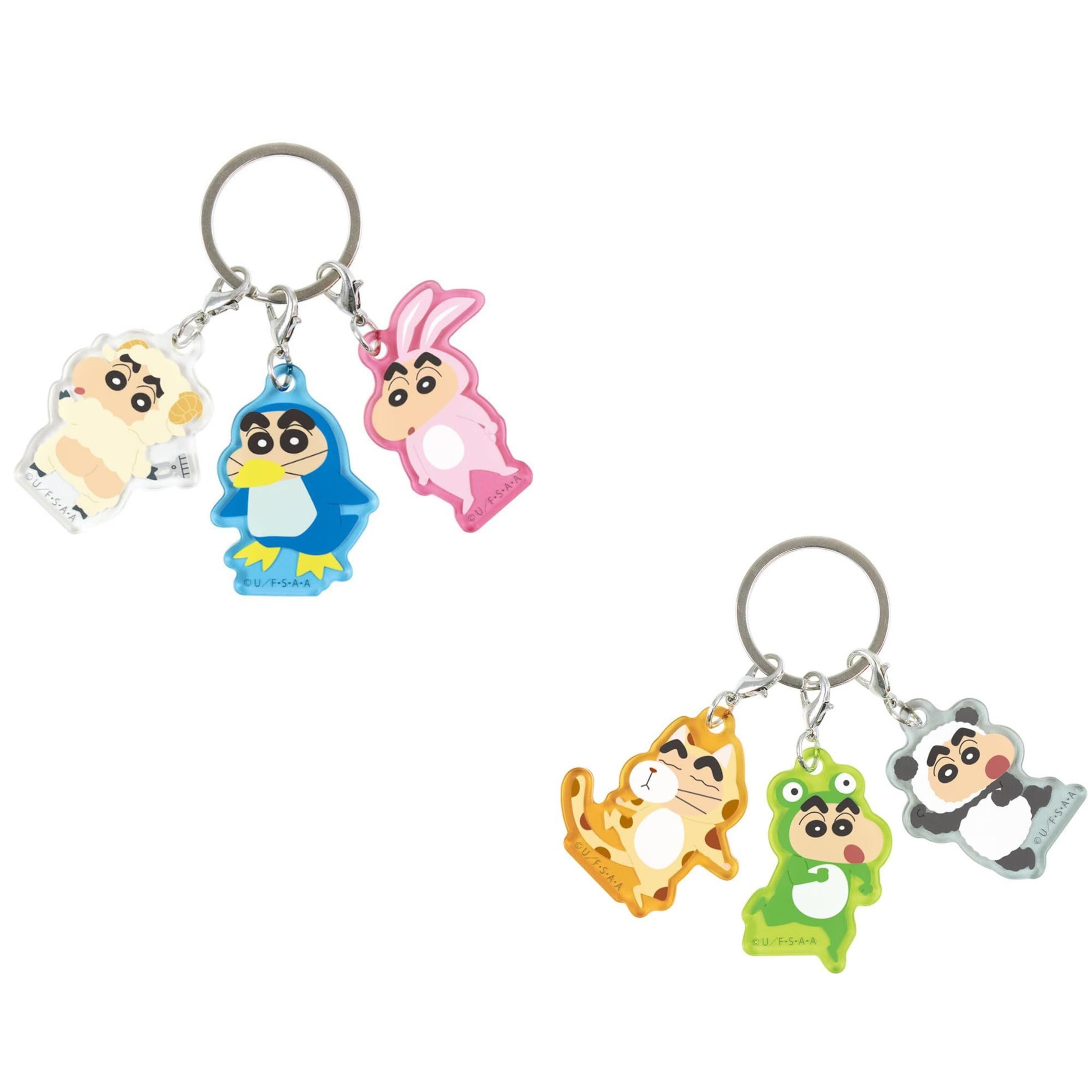 Crayon shin-chan|Acrylic Keychain 3 Charm|37×44×3mm approx.