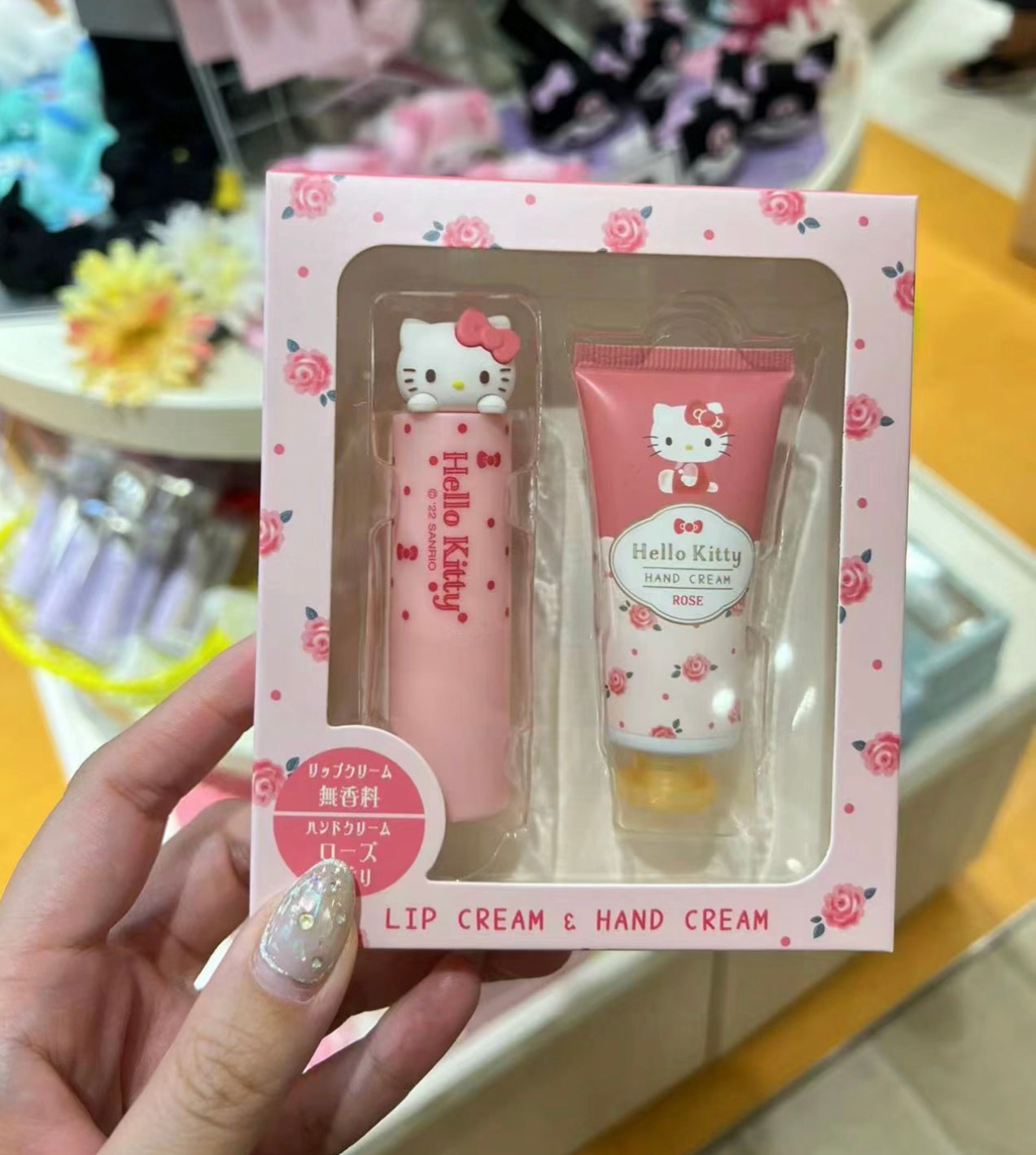 Sanrio|Kawaii Cosme保湿蝴蝶结款护手霜+润唇膏可爱礼盒|20g+3.8g