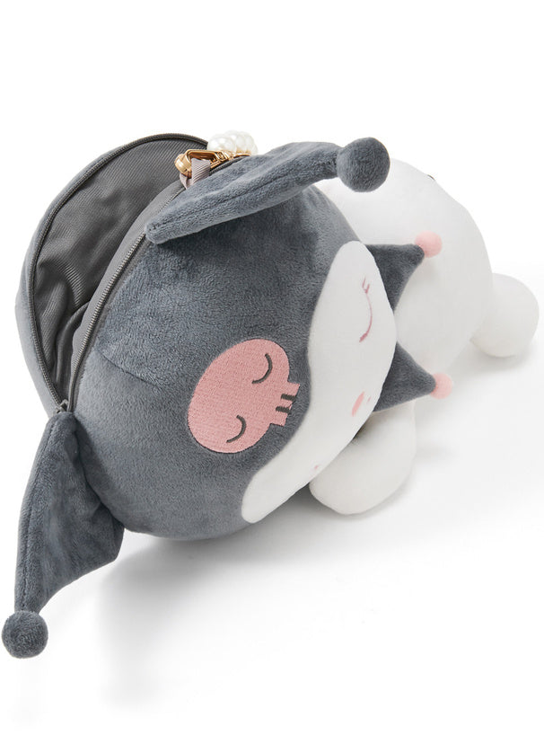 Sanrio|GRL联名限定睡睡公仔珍珠链条斜背包|约31*41*15cm