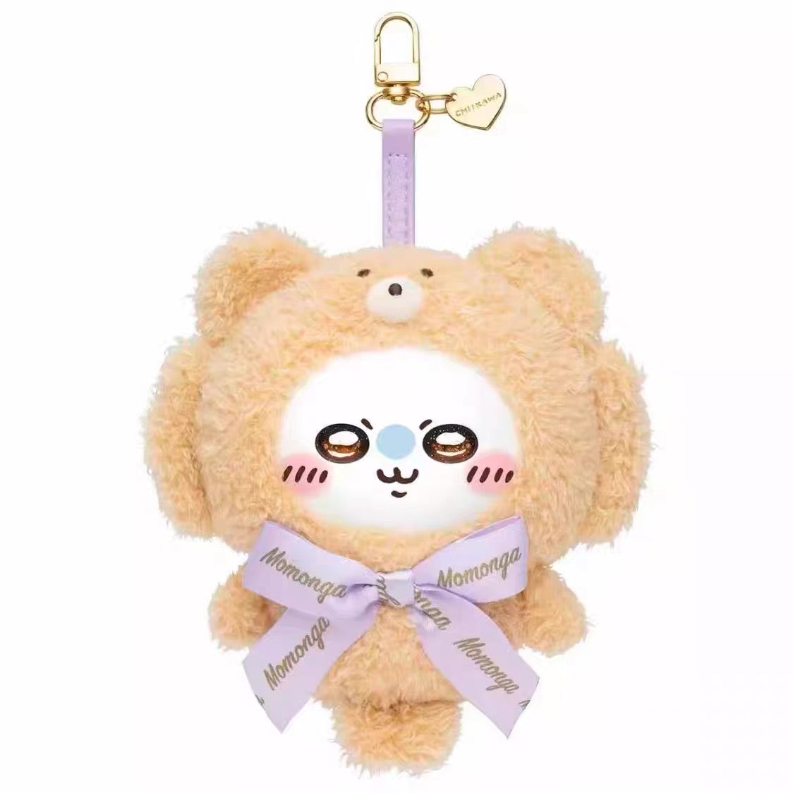 【not blind box style】chiikawa|Kiramekko Teddy Bear Mascot Holder /Plush Keychain|H140×W115×D75mm approx