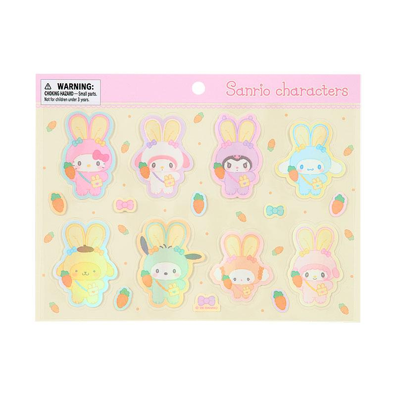 Sanrio|Puffy Ear Rabbit Club Characters Sheet Sticker|11×0.5×11.5cm approx.