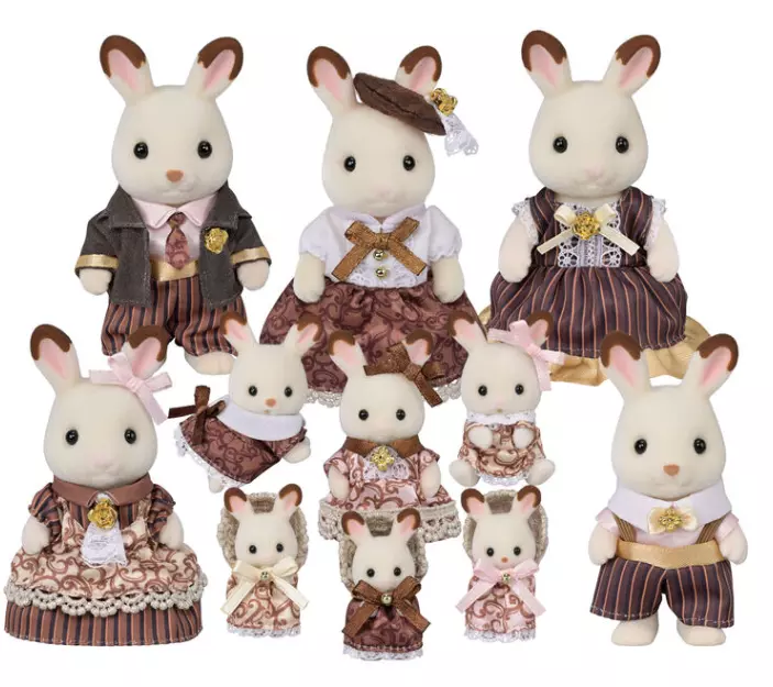 SylvanianFamilies|Chocolate Rabbit Family Anniversary Set