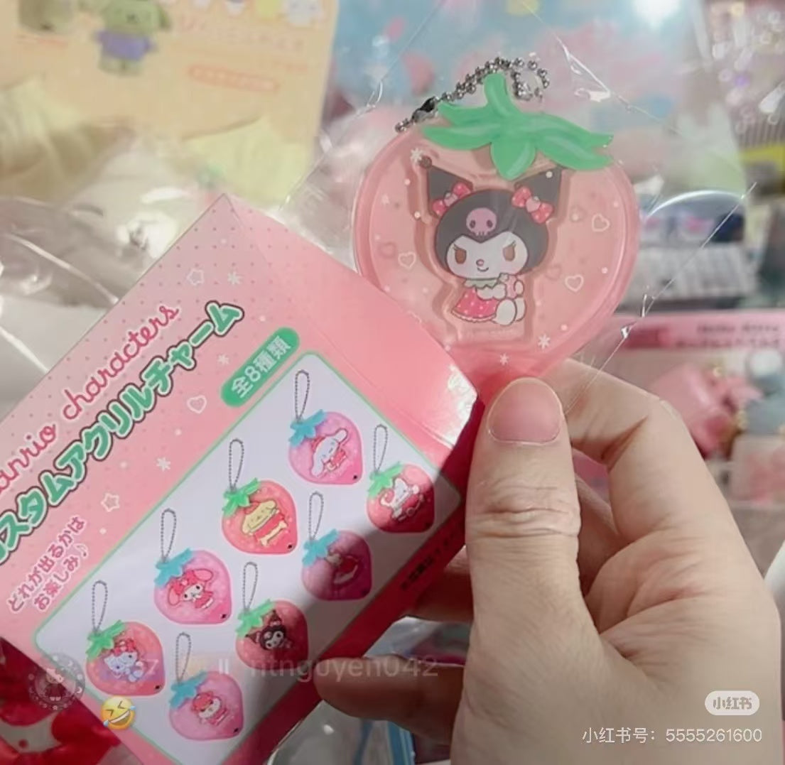Sanrio|Strawberry Secret Custom Acrylic Charm mystery bag/blind box/All 8 types|1pcs