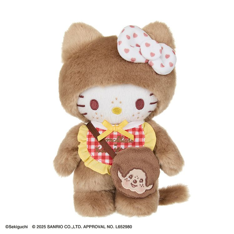 Monchhichi|Monchhichi x Hello Kitty Plush S Hello Kitty|H20 x W12 x D10cm approx.