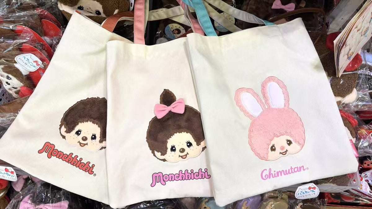 Monchhichi|character handbag tote bag Monchhichi-chan|330x385mm approx.