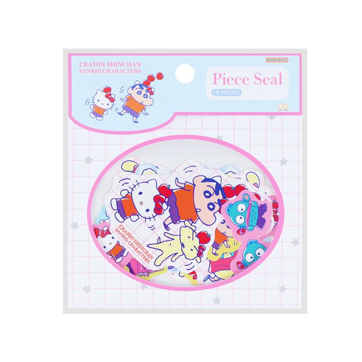Crayon shin-chan|Sanrio × Crayon Shinchan Piece Seal Stickers|18 sheets