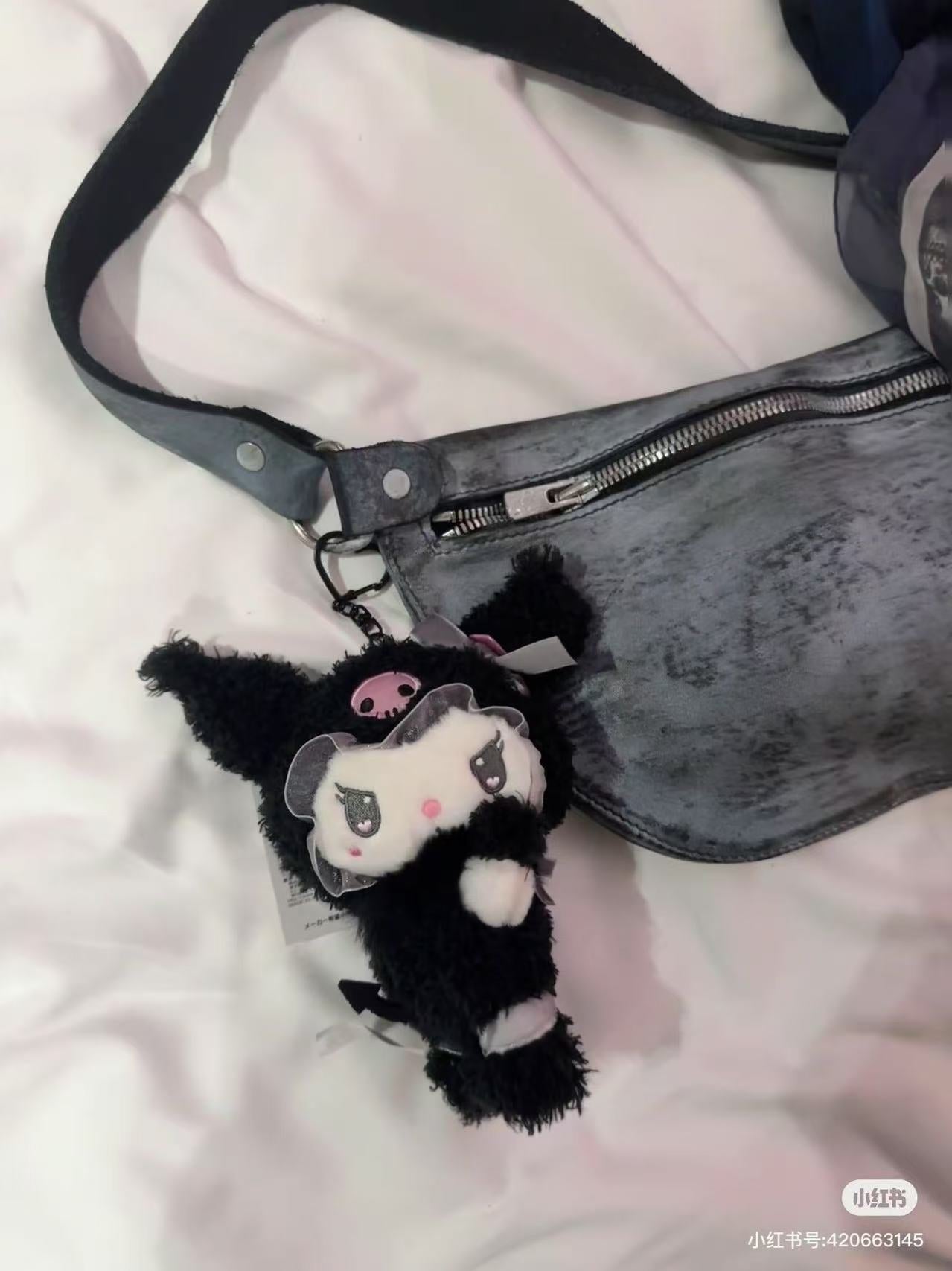 Sanrio|Kuromi & My Melody : Melousa Romiusa Mascot Holder /Plush Keychain|10.5×7.5×19cm approx.