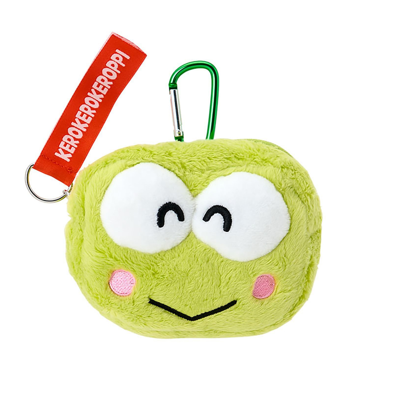 Sanrio|Everyday Kero Kero Keroppi Frog Mini Accessory Case With Carabiner|11×5×9cm approx.