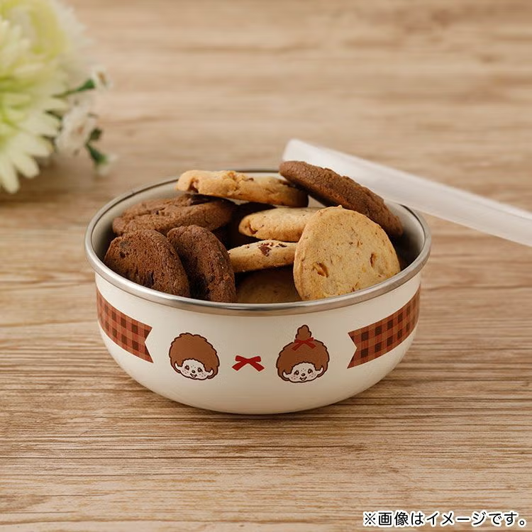 Monchhichi|Enamel Round Container|Φ13 x H5.5cm approx.