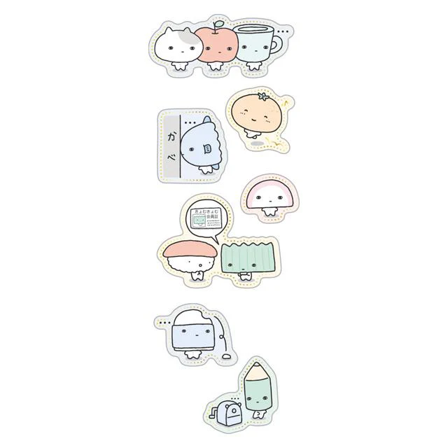 San-X|Kyomu Kyomu Seikatsu Sticker Set |200×95mm approx.