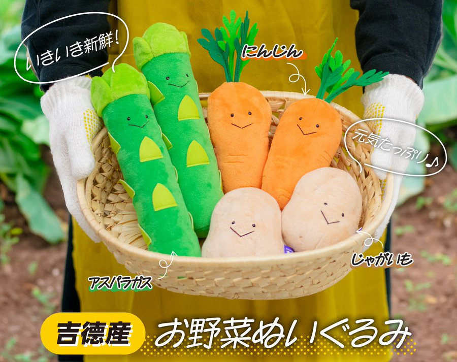 Yoshinori|Vegetable Friends Carrot Plush Dolls/Plush Toy|22cm approx.