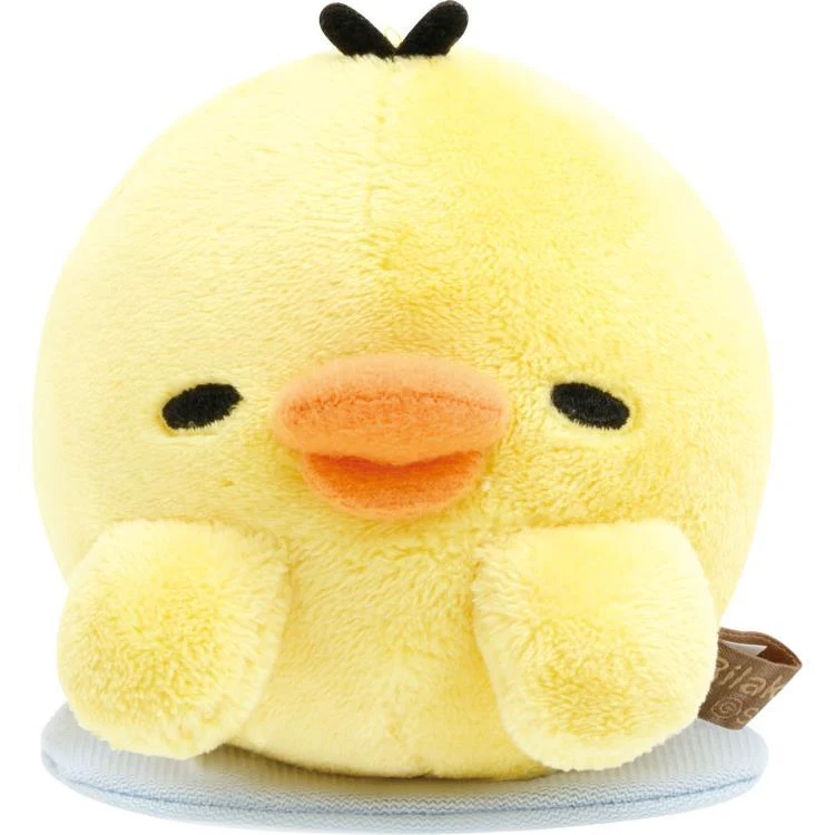 Rilakkuma轻松熊|Tonikaku Dara Dara Series - Magnetic Goyururi Plush Toy - Rilakkuma San-X舒适慵懒生活系列磁吸站肩毛绒迷你玩偶/底座可拆开|约90mm x 120mm x 55mm