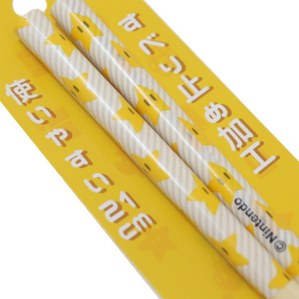 Nintendo任天堂|Mario Bamboo Chopsticks 21cm / Super Mario Brothers超级马里奥竹制筷子|约长210mm