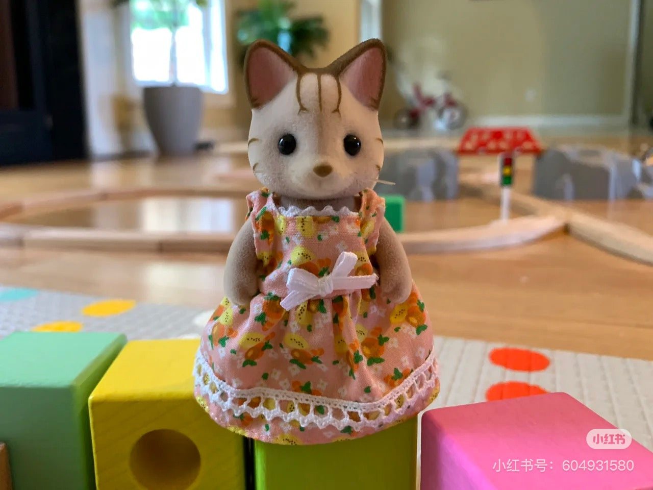 SylvanianFamilies森贝儿家族|Striped Cat Family三纹猫一家四口站宝套装玩具/过家家5180