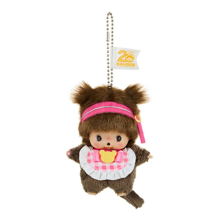 Monchhichi|Bebichhichi Idol Mascot Holder /Plush Keychain|H9.5 x W6 x D5.5 cm approx.