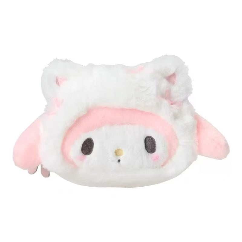 Sanrio|White Cat Ballerina Face Shaped Pouch|W14 x D6 x H10cm approx.
