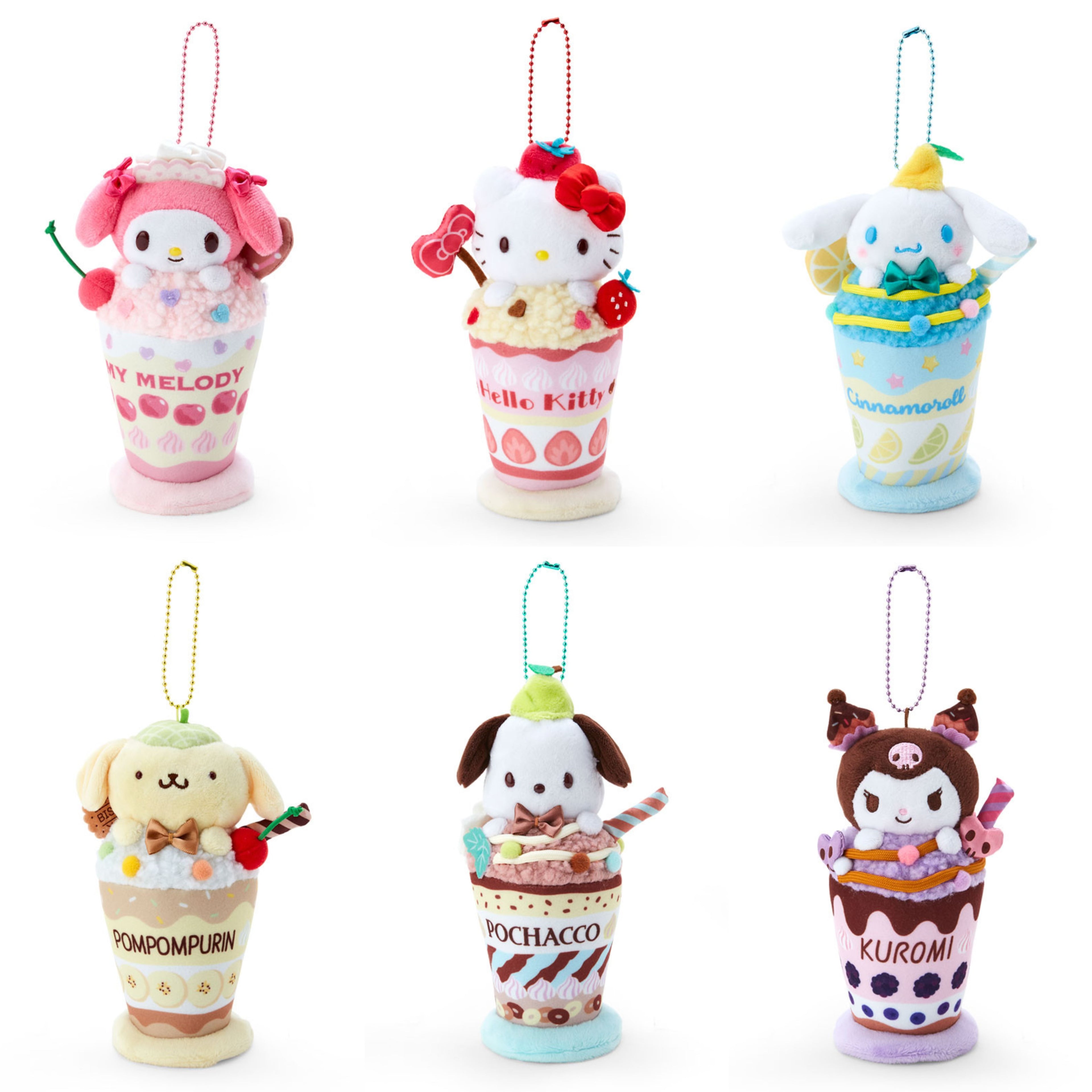 Sanrio|Parfait甜点芭菲系列玩偶挂件/包挂|约12×6×16cm