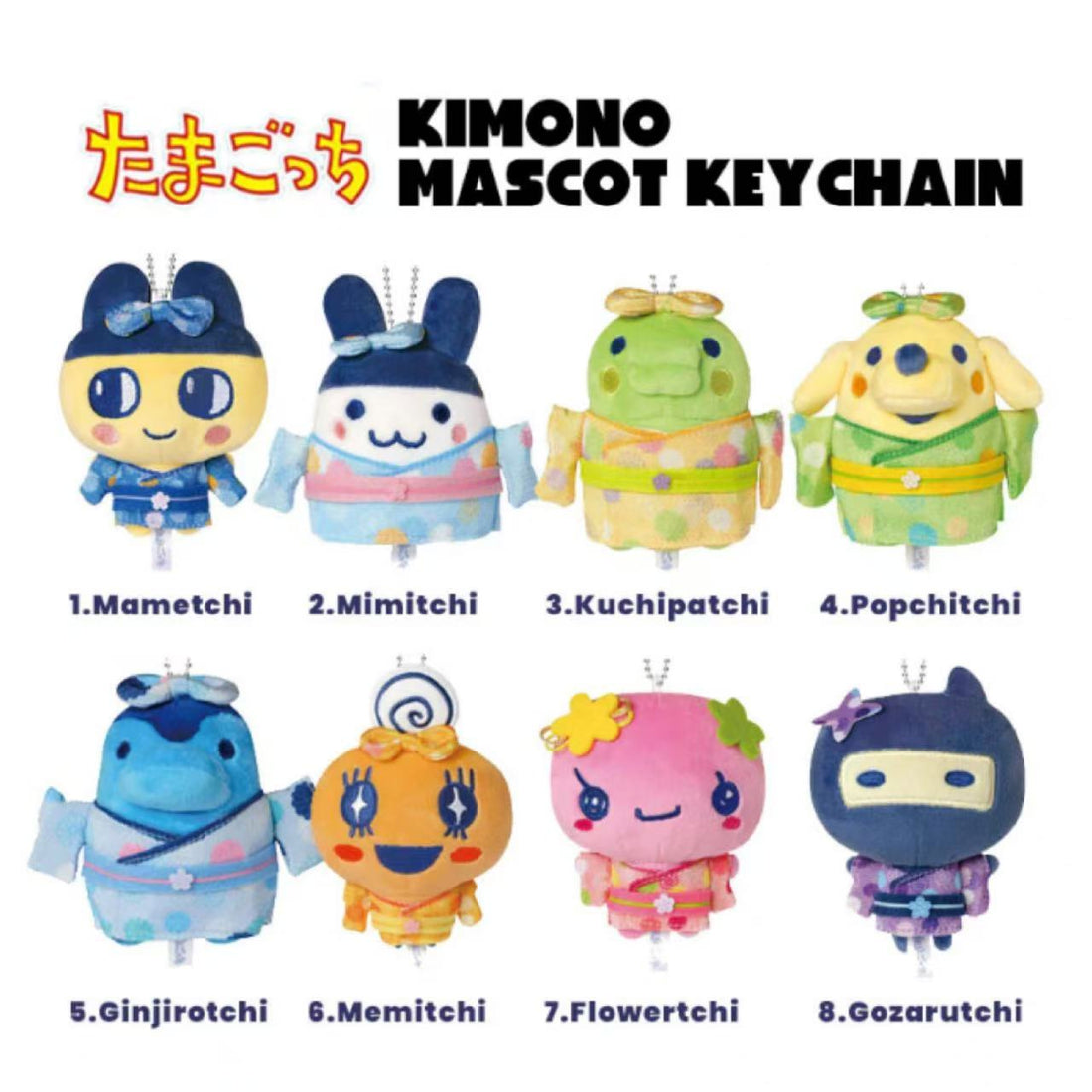 Tamagotchi|Kimono Mascot Holder /Plush Keychain|115×125×80mm approx.