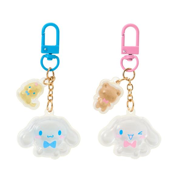 Sanrio|matching smiley faces Set of 2 Keychain/Keyring|3cm x 0.8cm x 3.5cm approx.