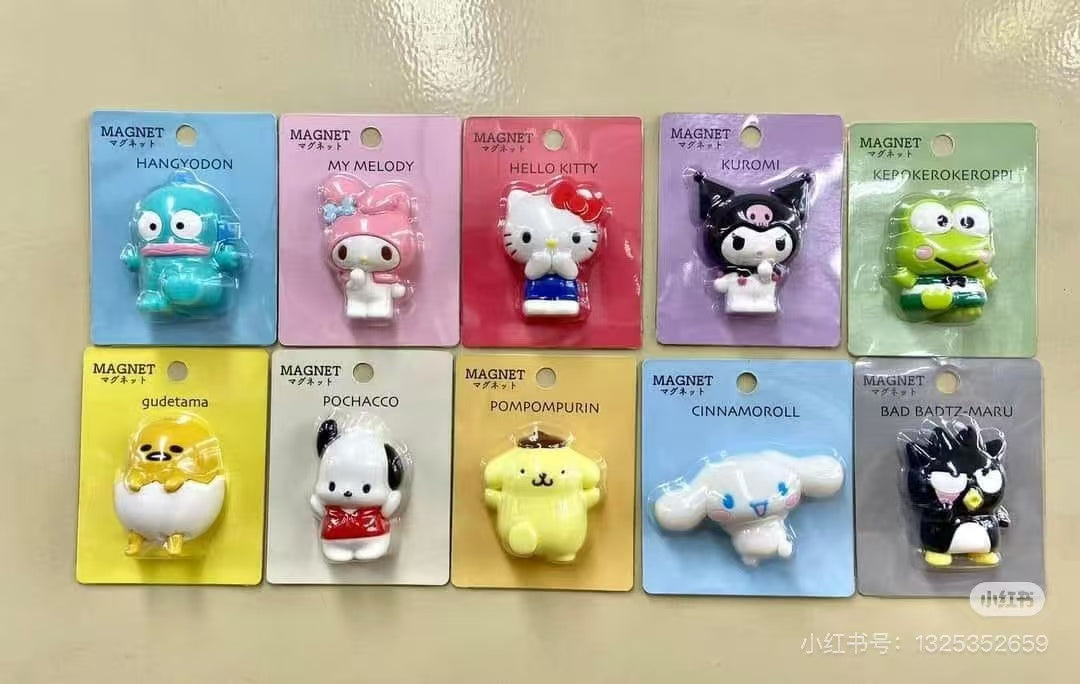 Sanrio|Mascot Magnet| 4.3×2.5×5.3cm approx.