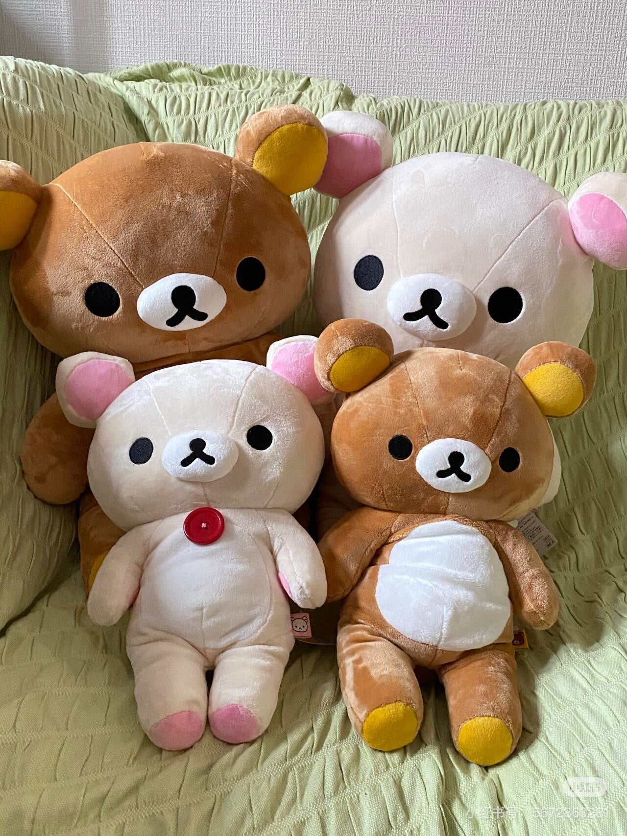 Rilakkuma轻松熊|Korilakkuma Plush Doll M BASIC RILAKKUMA Favorite Things San-X超好摸轻松熊/小白熊毛绒玩偶公仔抱枕/靠垫|约370×320×150mm