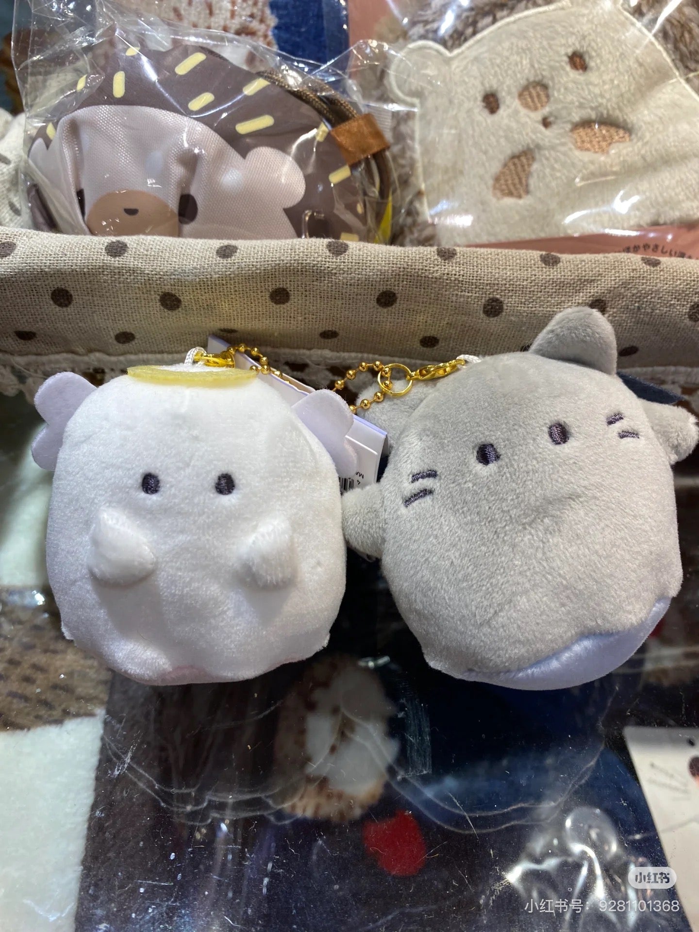 Nico Nui|幽幽家族磁吸毛绒玩偶挂件/包挂/1对|约H140×W130×D70