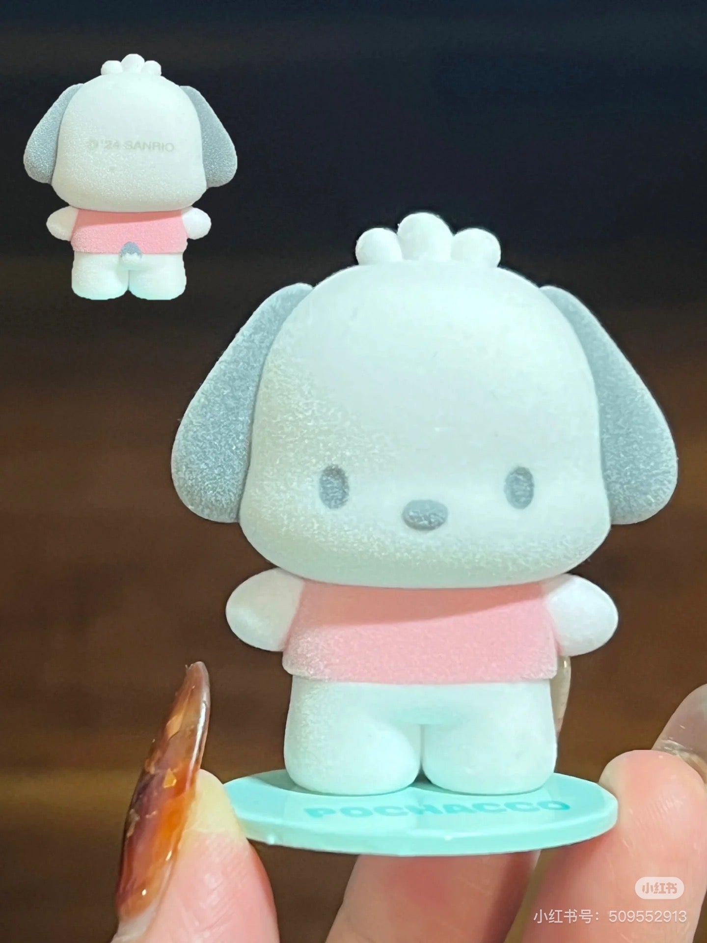 Sanrio|Secret Mascot - Pitatto Friends Photo Blind Box多巴胺格纹系列可爱角色磁吸植绒盲盒/全8种|1枚入