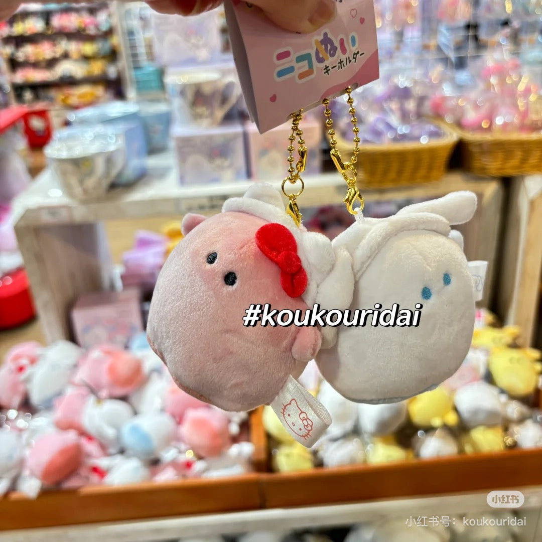 Sanrio|Characters x Obakenu Mascot Holder/Push Keychain|H120×W60×D20mm approx.