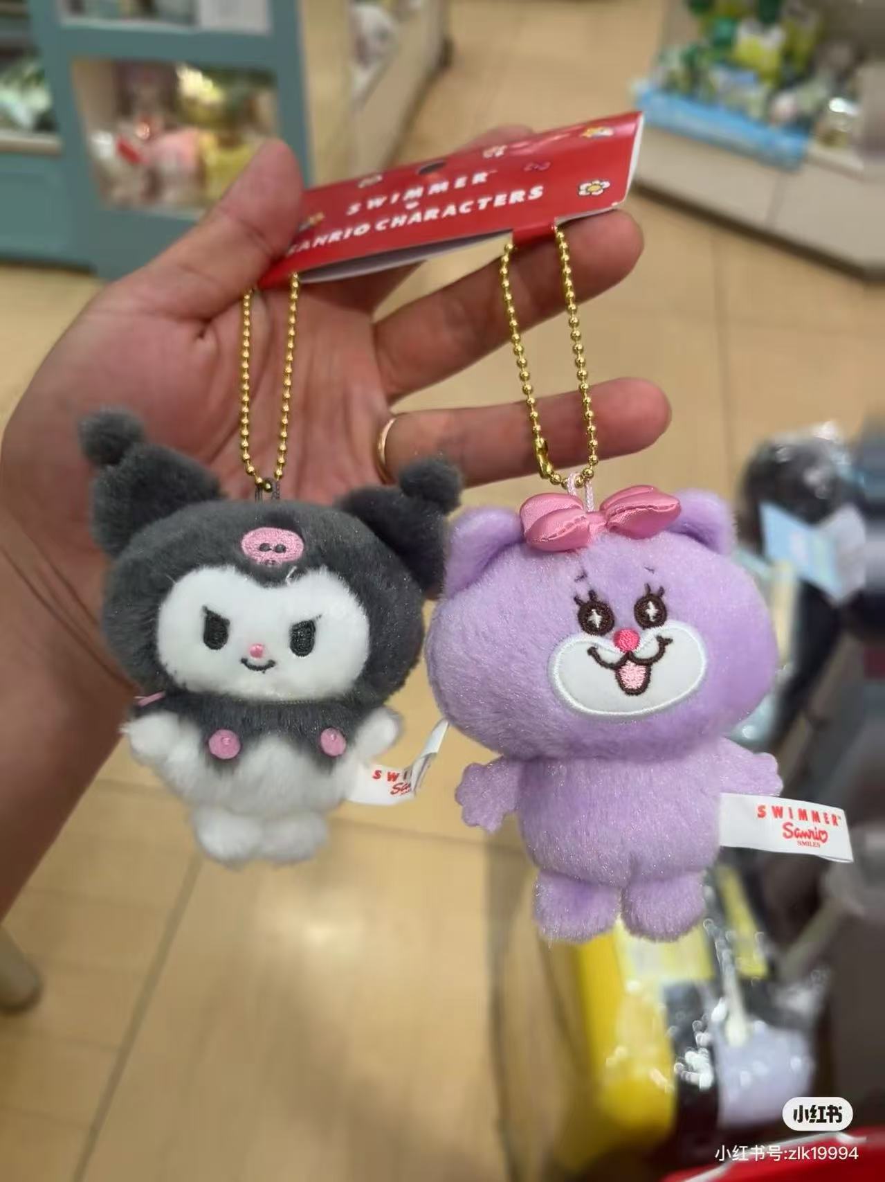 Sanrio|swimmer (2nd Edition) Mascot Holder /Plush Keychain|W6×D3.5×H11cm approx.