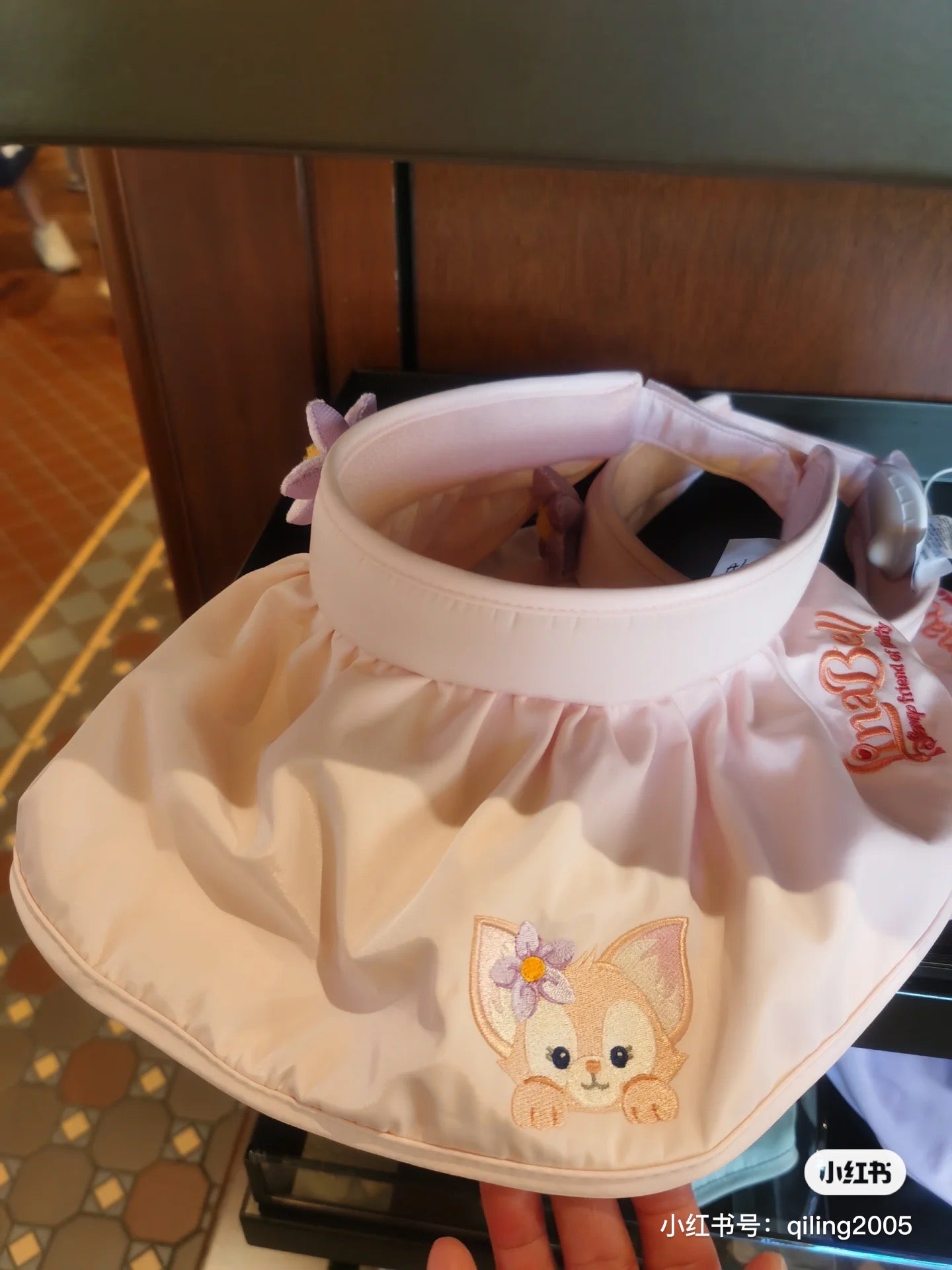 Disney SH|可爱角色刺绣图案夏天防晒贝壳遮阳帽