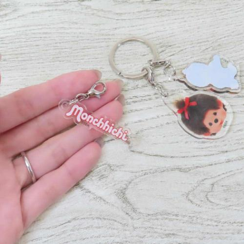 Monchhichi|3-Row Acrylic Mascot Keychain|44x45mm approx.