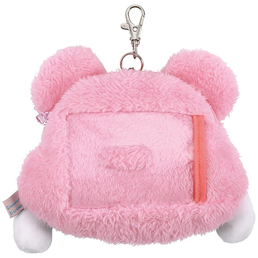 Sanrio|Plush Zipper Pass Case Charm with Reel|165 x 140 mm approx.