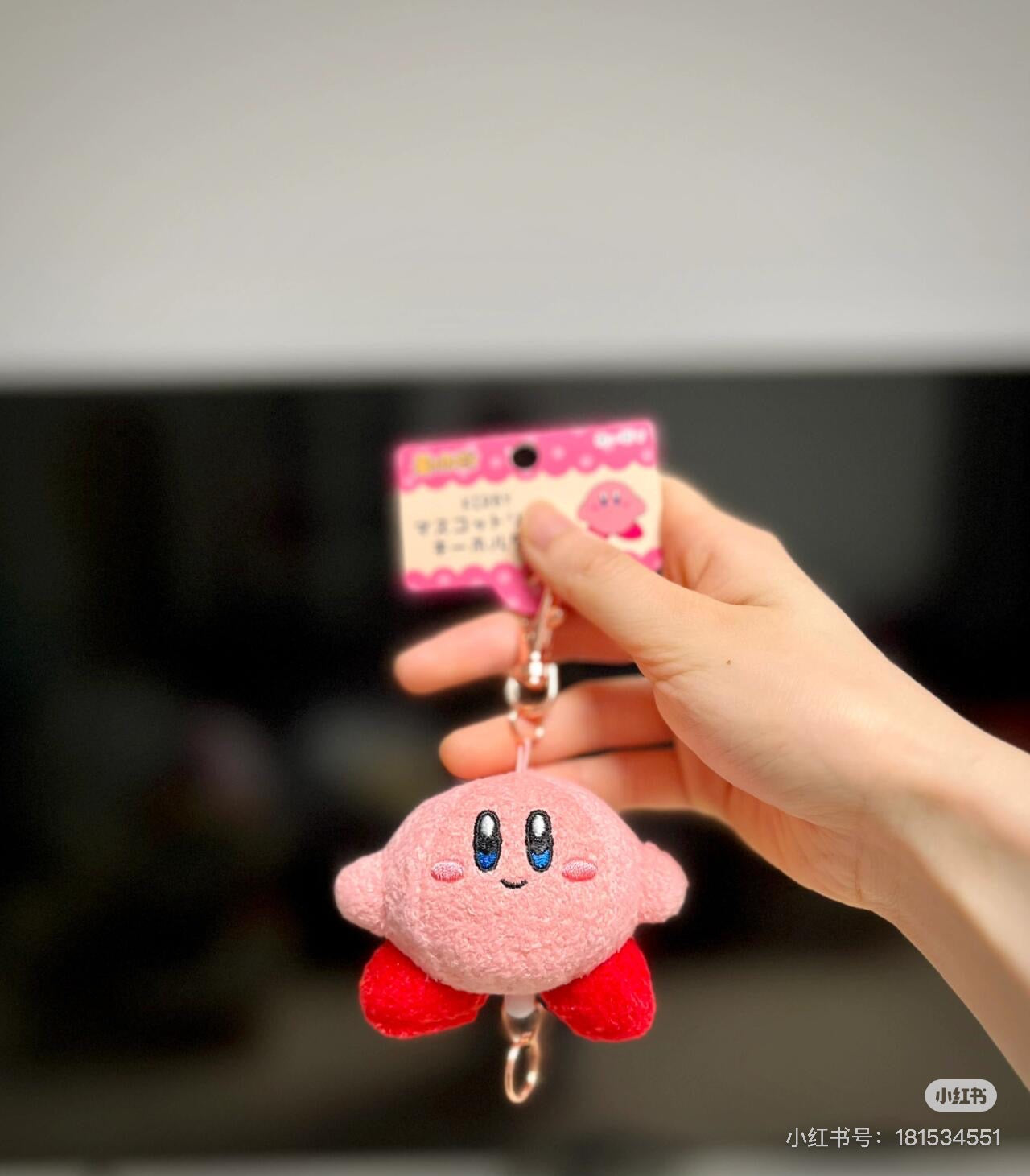 Kirby星之卡比|The Stars Fluffy S Mascot Reel KH超可爱星之卡比可伸缩毛绒玩偶钥匙扣挂件/包挂|约H14×W8×D5cm