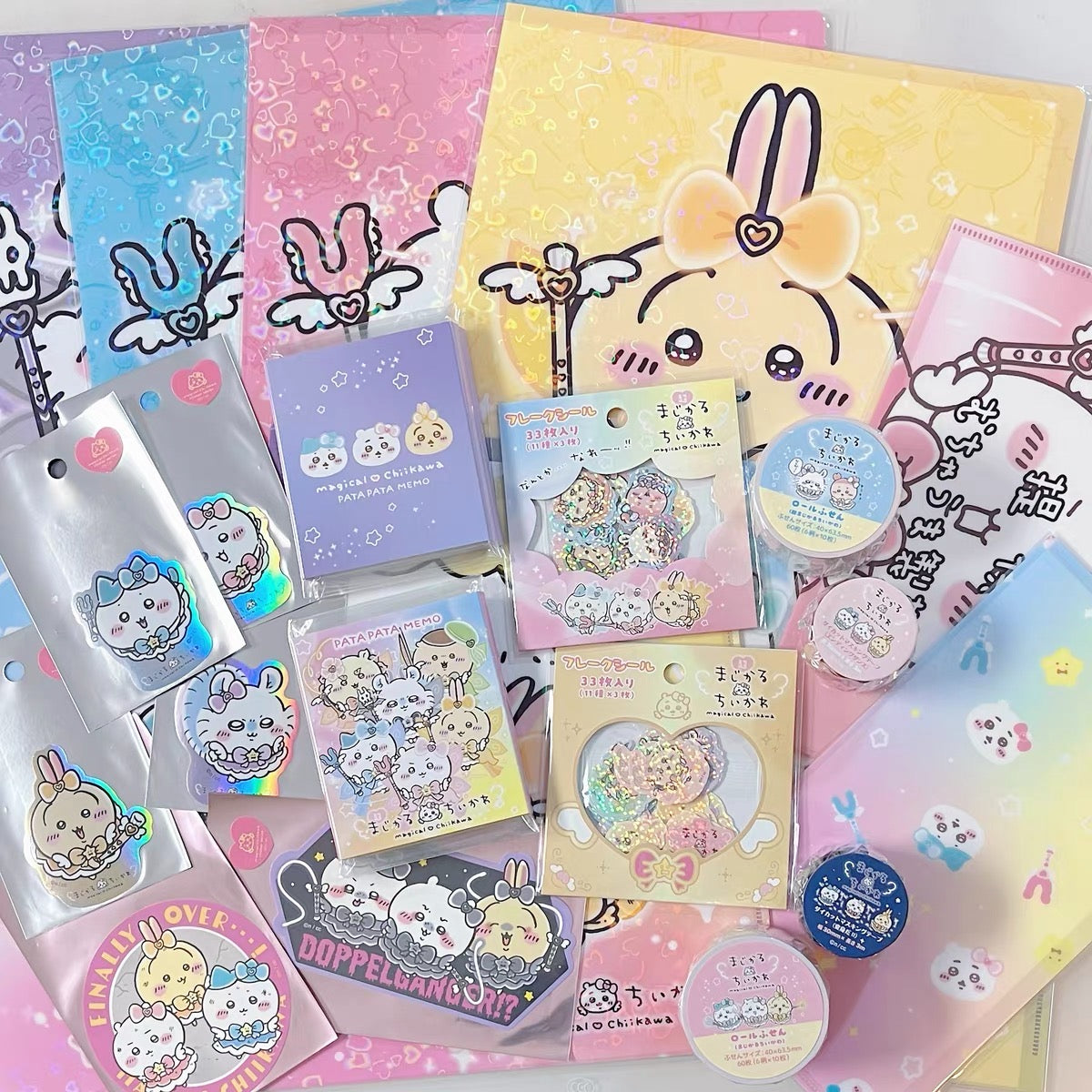 Chiikawa 吉伊卡哇|超魔法少女/小魔仙系列大张镭射偏光闪闪贴纸/手机贴/行李箱贴