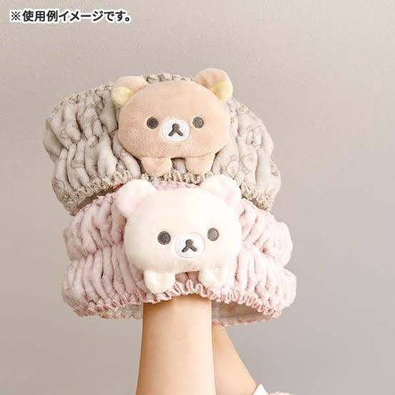 Rilakkuma轻松熊|超柔软家居吸水毛绒发带/毛巾发箍|約560mm