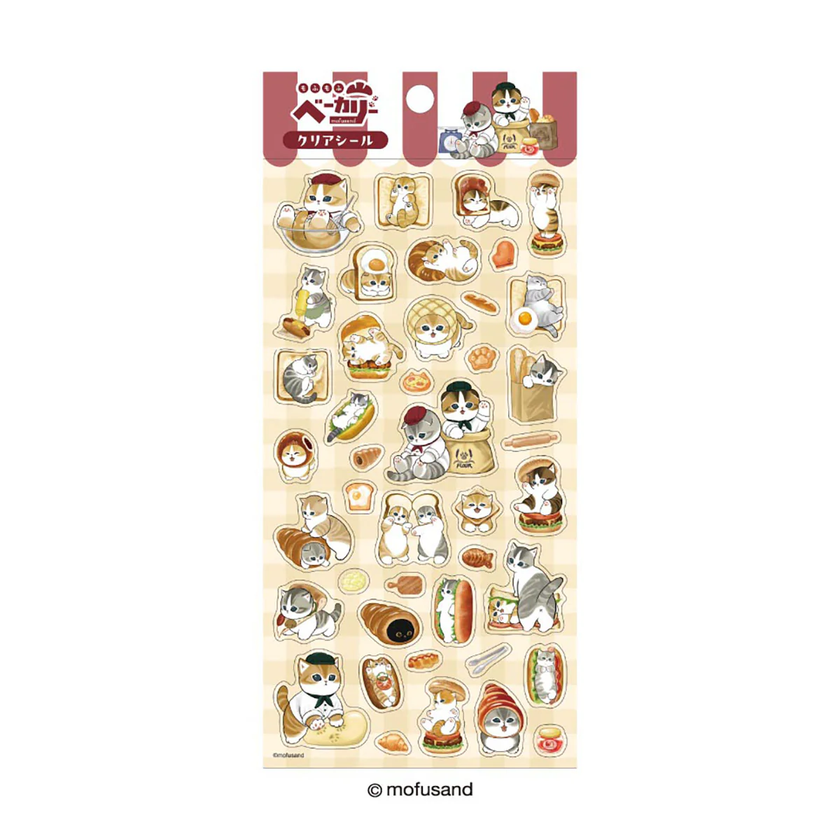 Mofusand|Mofumofu Bakery Clear Stickers|H175×W90mm approx.