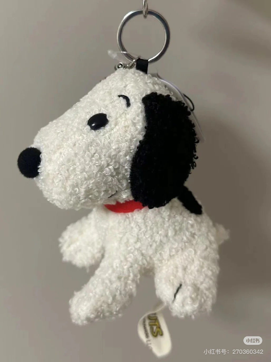 Snoopy史努比|PEANUTS坐姿卷毛豆豆眼挂件/包挂|约16cm x 11.5cm x 10cm