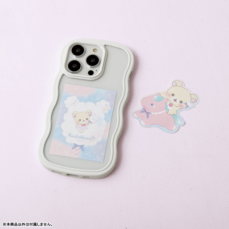 Rilakkuma轻松熊|Korilakkuma Osora no Kururin Wataame Sticker天空白云棉花糖系列防水防紫外线贴纸|约75 x 60mm