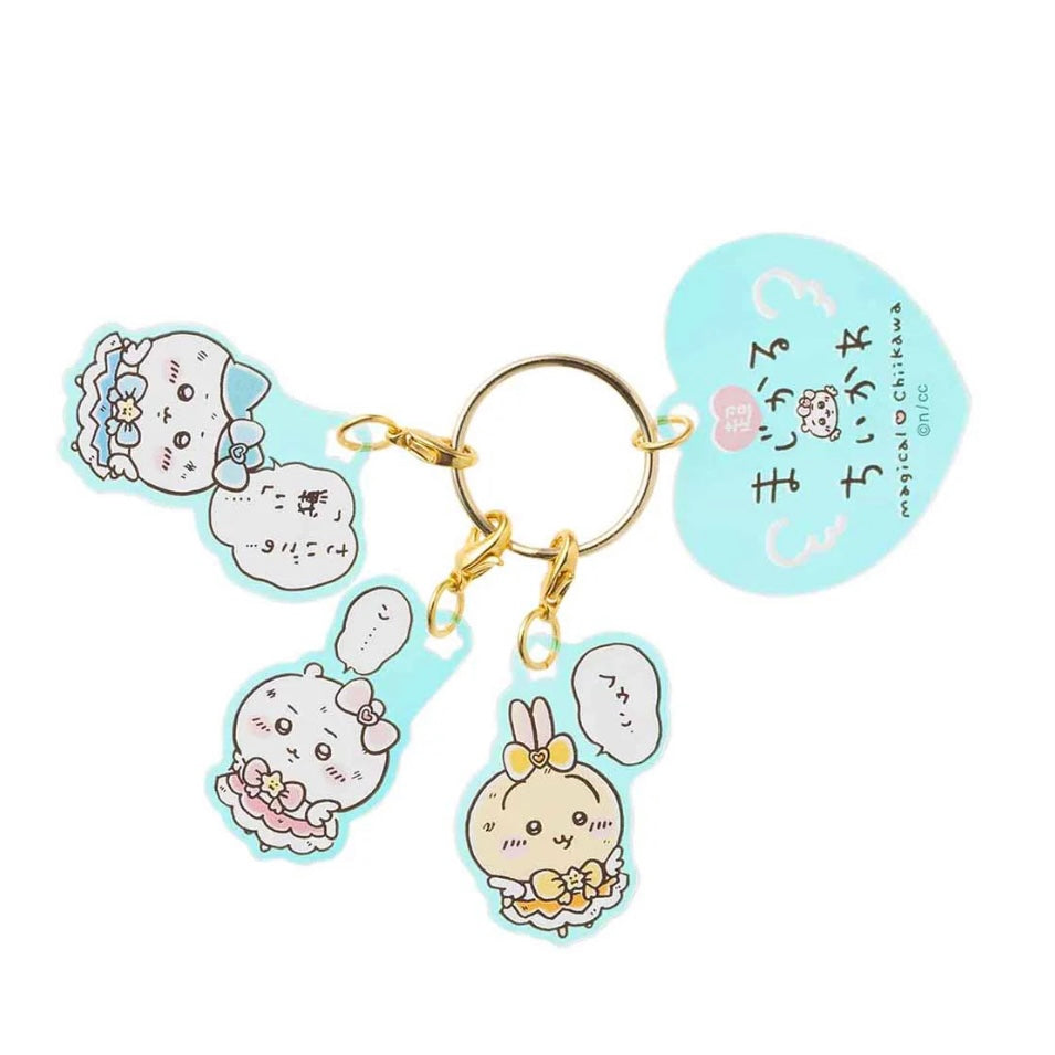 Chiikawa 吉伊卡哇|超魔法少女/小魔仙系列4连钥匙扣|約H40×W40×D3mm