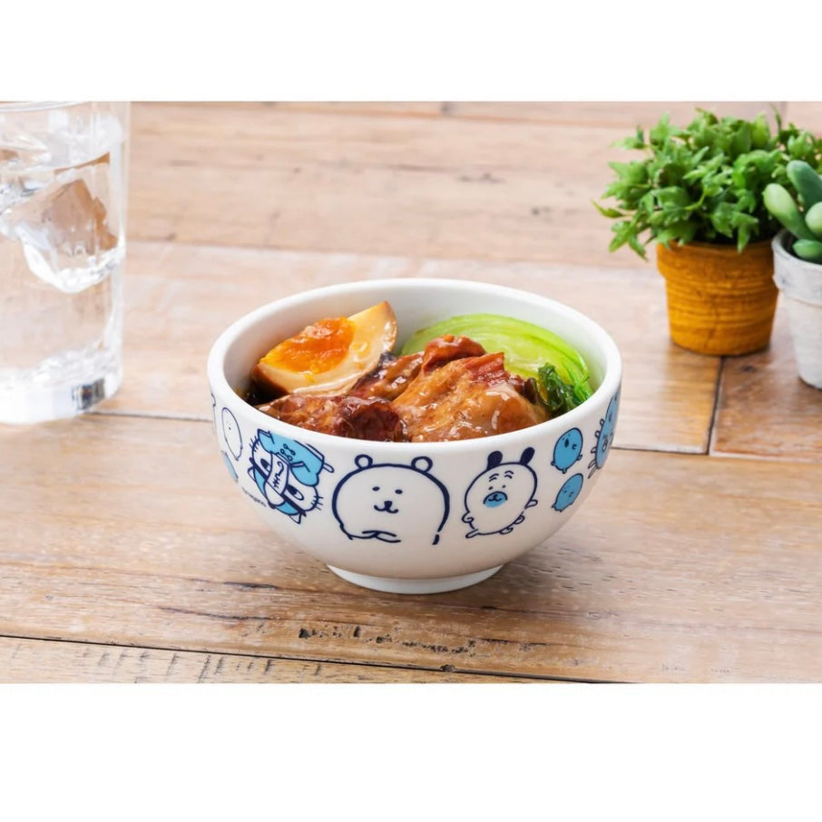 Nagano嘲讽熊|自嘲熊KUMA&FRIENDS礼盒陶瓷印花小碗/洗碗机/微波炉ok/一圈都可爱|約直径114×H64mm