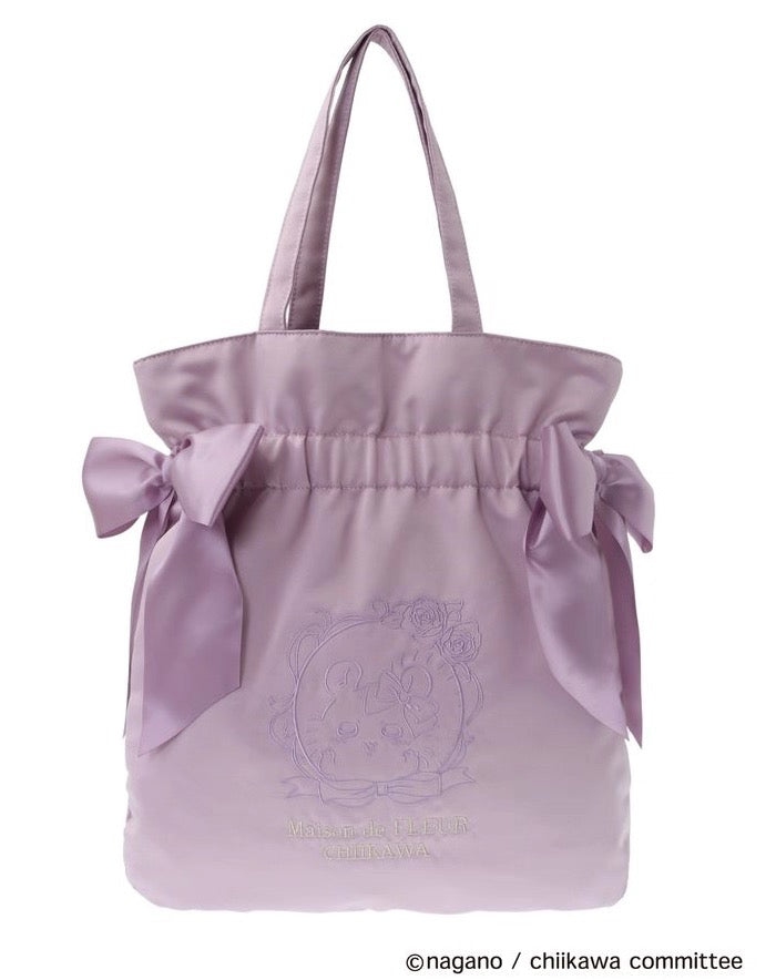 chiikawa|Maison de FLEUR Embroidered Double Ribbon Tote Bag|H450×W420mm approx.