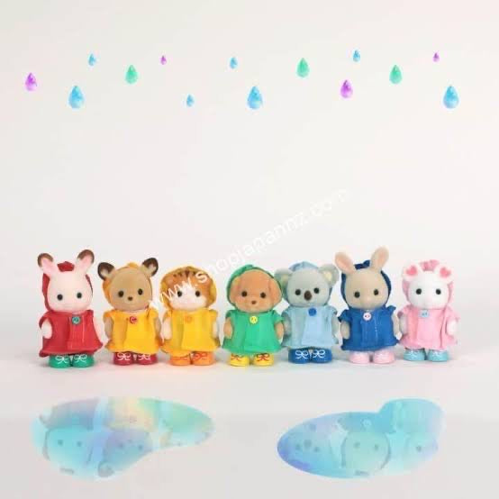 【Elizabeth available, limit 1】 SylvanianFamilies|Baby Happy Raincoat Pretend Play Doll Set EPOCH Japan