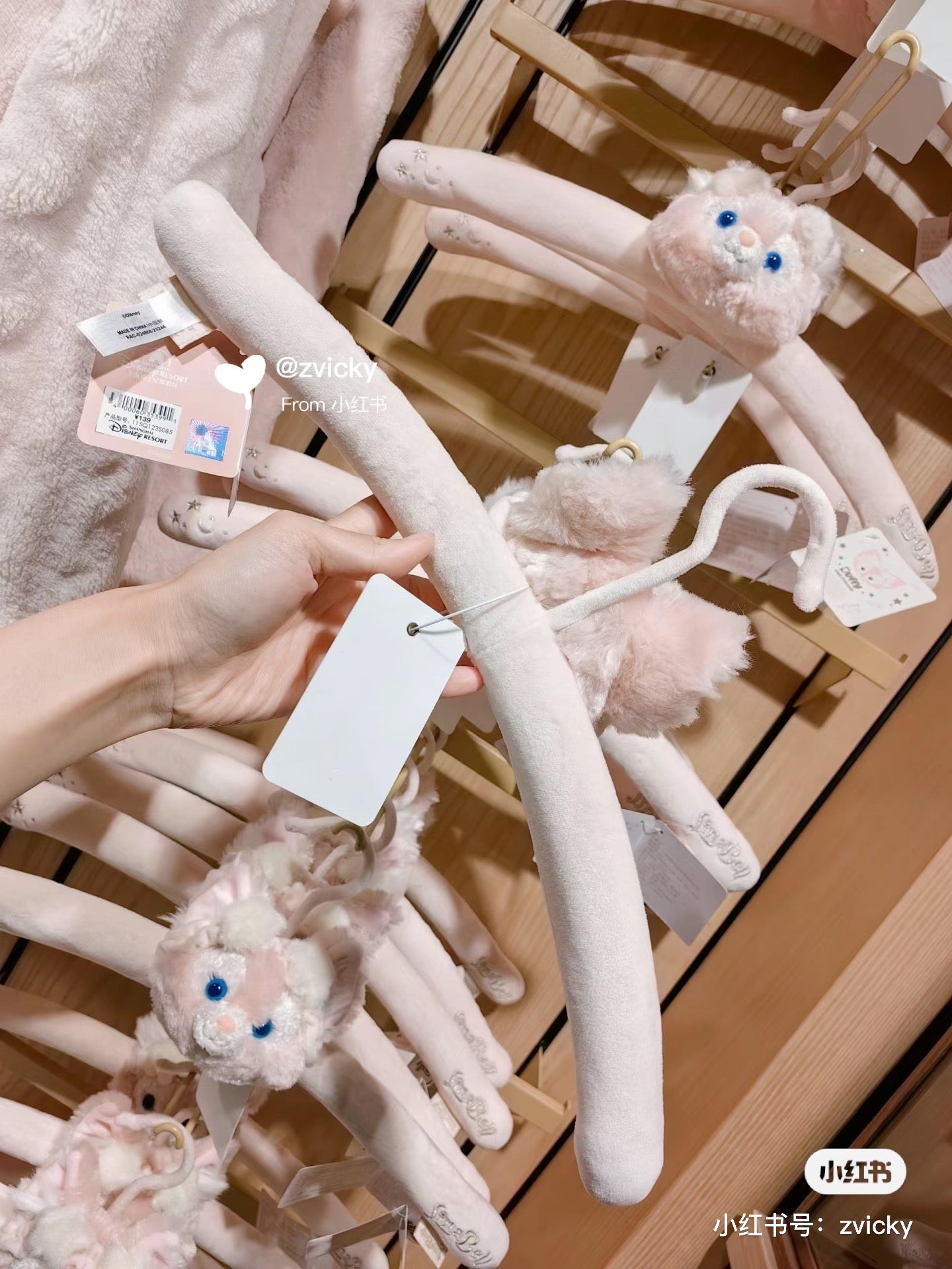 Disney SH|大脸贝儿粉粉衣架