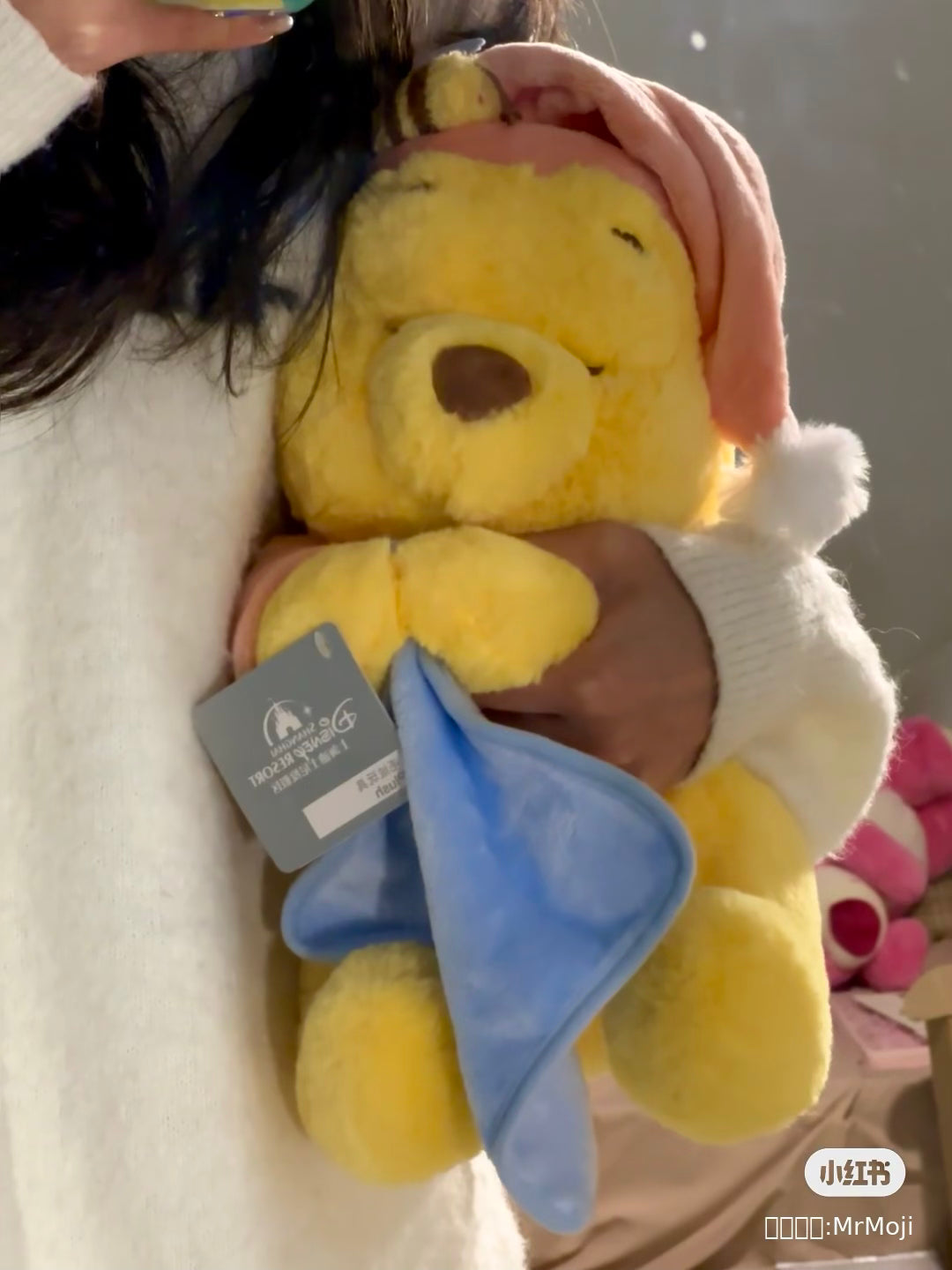 Disney SH|winnie the pooh居家维尼/晚安睡帽噗噗大玩偶