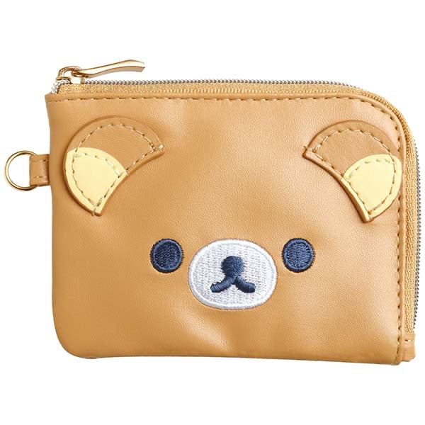 Rilakkuma轻松熊|晚安睡梦系列超软皮质感零钱包手机包斜背包组|手机包约180×110×10mm