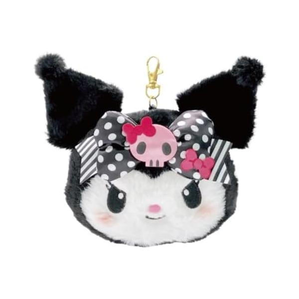 Sanrio|Pink Black Party Face Pass Case|H14.5×W18.5×D6cm approx.
