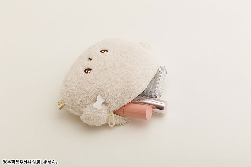 Ishiyowachan|chan Plush Pouch垂耳社恐小狗/意志薄弱狗/内向修狗毛绒脸型化妆包/收纳包|约 120(h) x 165(w) x 45(d)mm