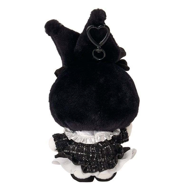 Sanrio|Monochrome Fashion Series All Black Kuromi Mode Mascot Holder /Plush Keychain|W16 x D8.5 x H16.5cm
